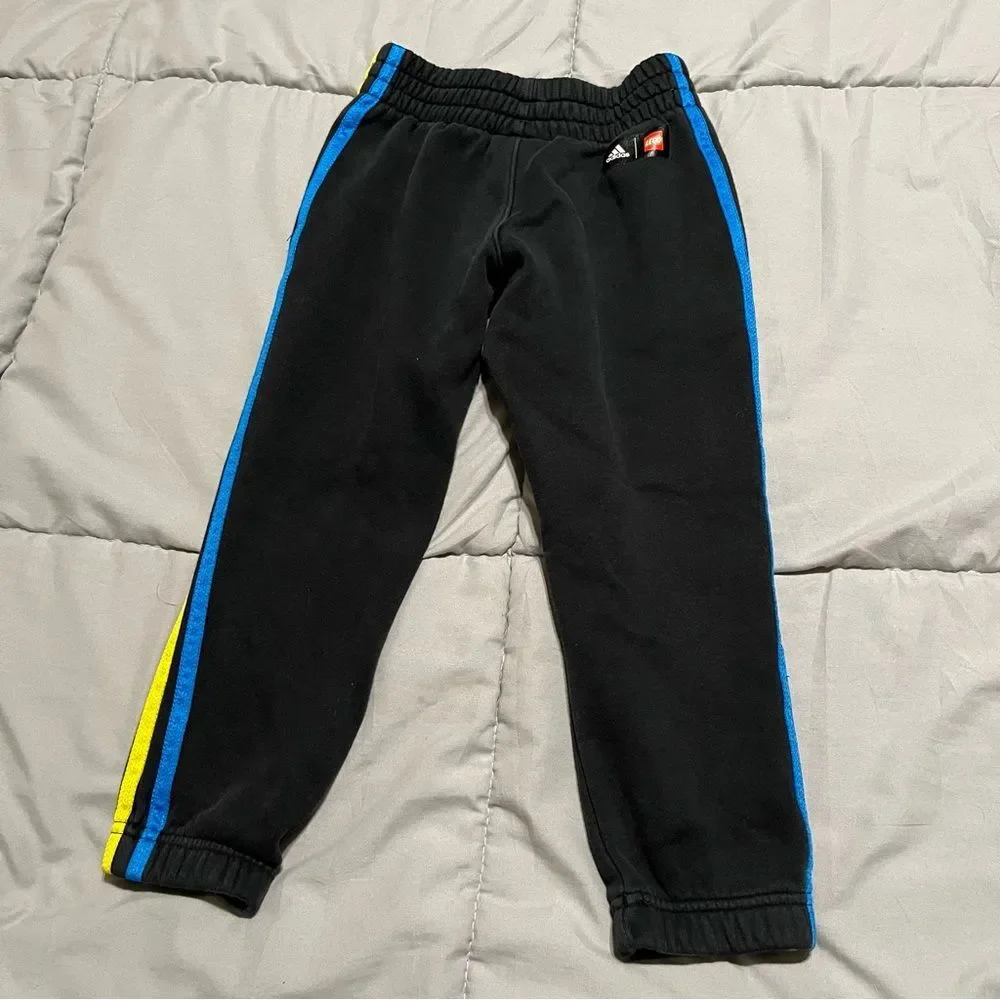 Lego Adidas Hoops Sweat Pants Boys 4T Joggers Black Red Yellow Blue Basketball